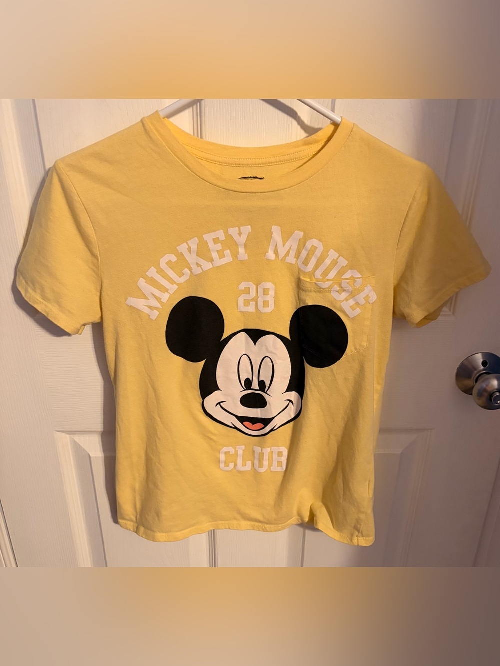 Disney Mickey Mouse Cropped Women’s Top, Size Small